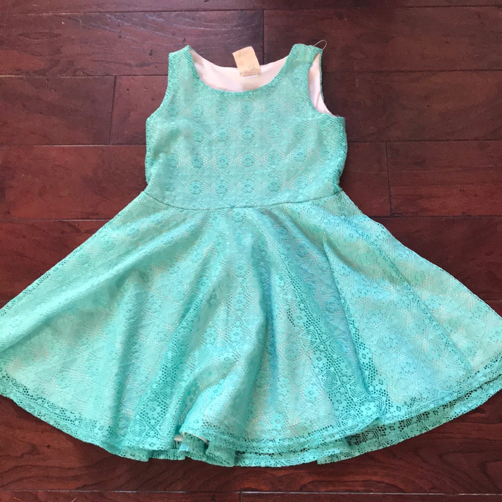 Lily Bleu girls teal dress